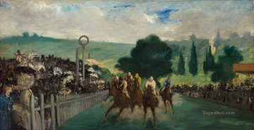  Dou Canvas - Racetrack Near Paris Realism Impressionism Edouard Manet